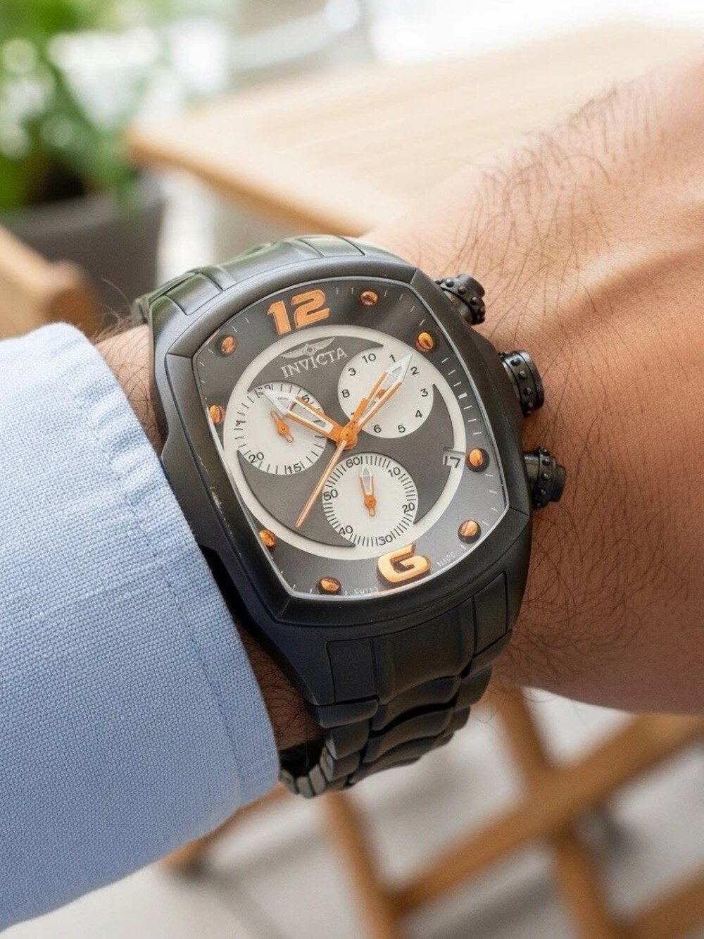 Invicta Lupah Revolution Men's Charcoal Dial Swiss Made 1685 chronograph Watch
